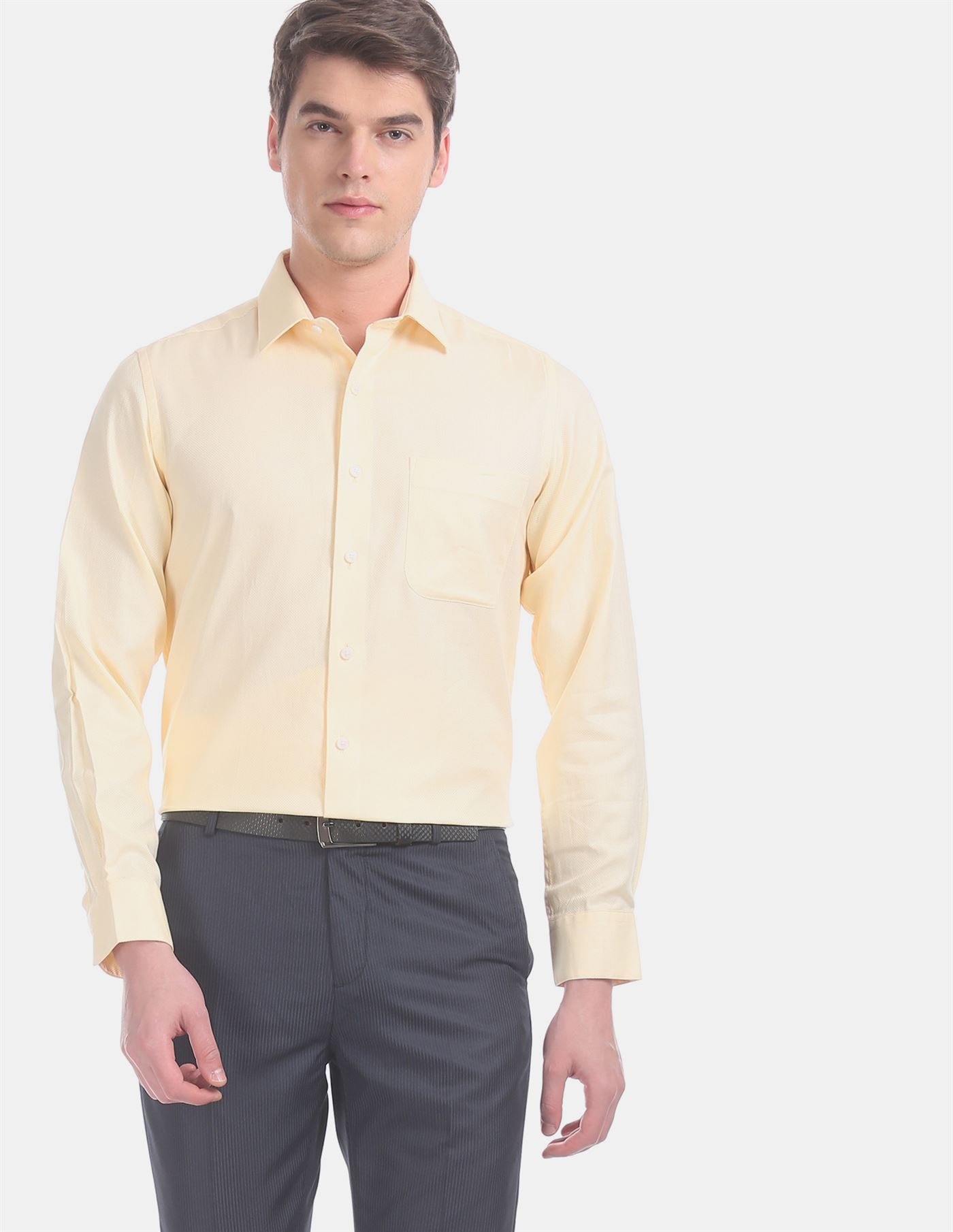 Arrow Men Formal Wear Yellow Shirt